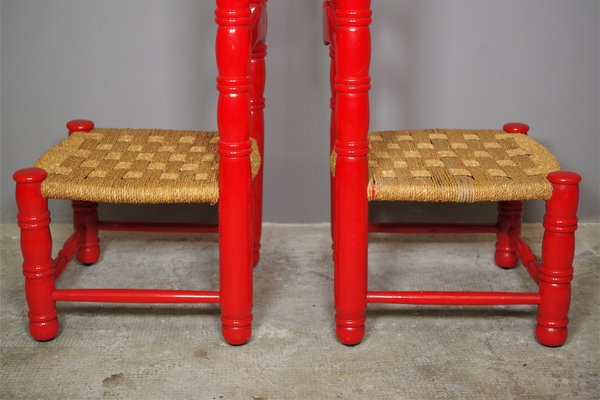 High Spanish Chairs, 1940s, Set of 2-KNM-1104304