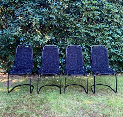 Highback Dining Chairs attributed to Gastone Rinaldi, 1970s, Set of 4-LL-1377345