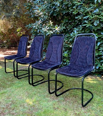 Highback Dining Chairs attributed to Gastone Rinaldi, 1970s, Set of 4-LL-1377345