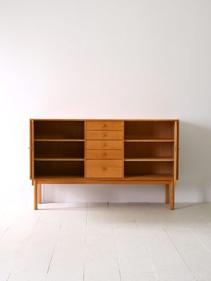 Highboard in Oak with Central Drawers from Bodafors, 1962-QWP-1797518