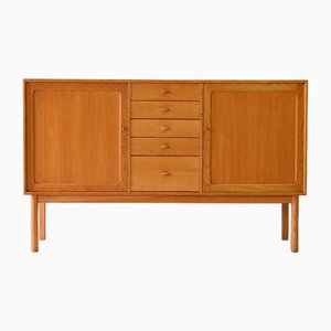 Highboard in Oak with Central Drawers from Bodafors, 1962-QWP-1797518