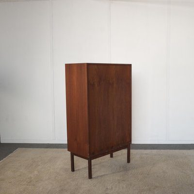 Highboard in Walnut Wood with Closed Containers and Display Door Unit by Peter Hvidt, 1960s-JQO-1791429