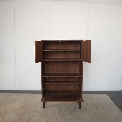 Highboard in Walnut Wood with Closed Containers and Display Door Unit by Peter Hvidt, 1960s-JQO-1791429