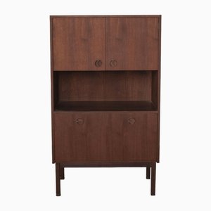 Highboard in Walnut Wood with Closed Containers and Display Door Unit by Peter Hvidt, 1960s-JQO-1791429