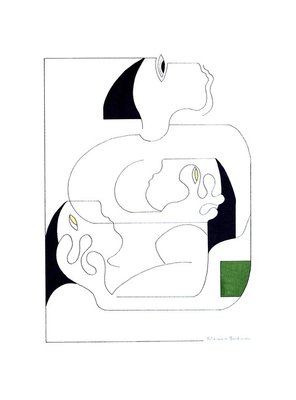 Hildegarde Handsaeme, Family Love I, 2019, Ink Drawing-ZHZ-1753549