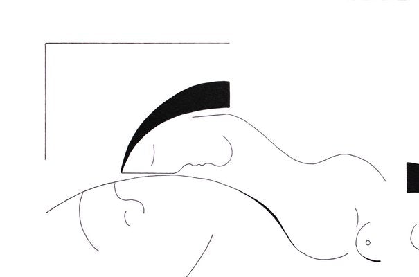 Hildegarde Handsaeme, Sleep, 2022, Ink Drawing-ZHZ-1754018