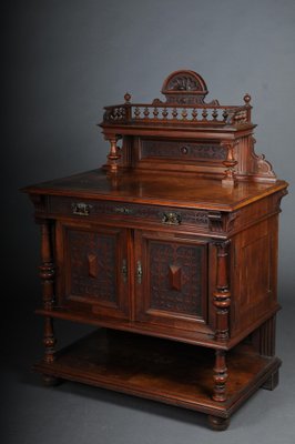 Historicism Walnut Cabinet, 1870s-FLW-1402180