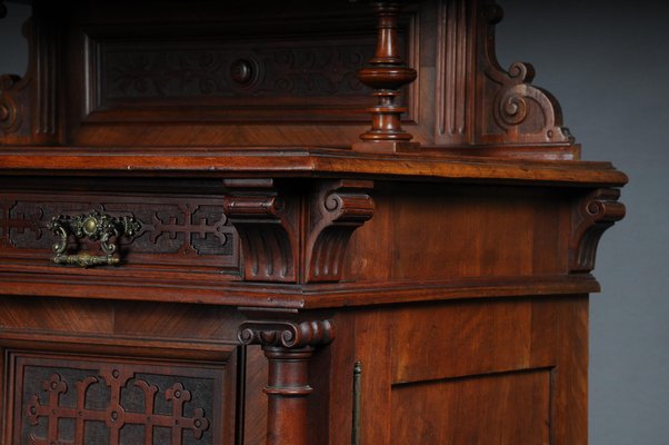 Historicism Walnut Cabinet, 1870s-FLW-1402180