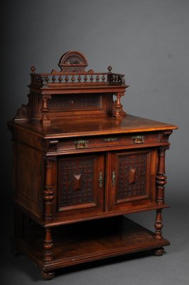 Historicism Walnut Cabinet, 1870s-FLW-1402180