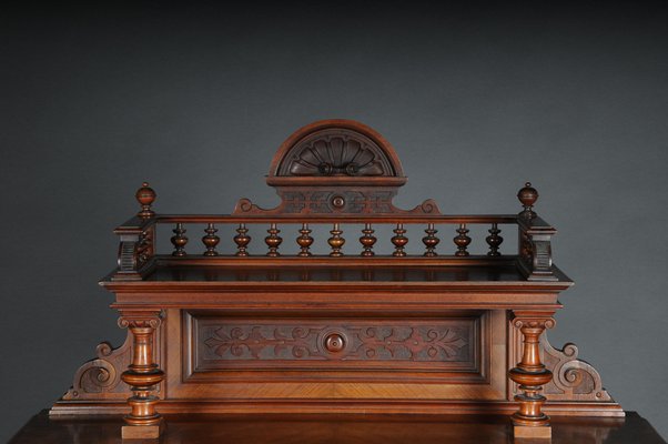 Historicism Walnut Cabinet, 1870s-FLW-1402180