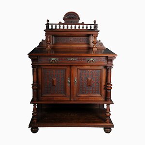 Historicism Walnut Cabinet, 1870s-FLW-1402180