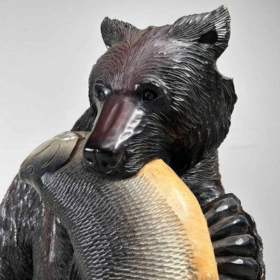 Hokkaido Artist, Kibori Kuma Bear, Japan, 1960s, Wood-DWL-1807017