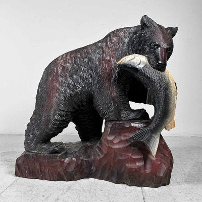 Hokkaido Artist, Kibori Kuma Bear, Japan, 1960s, Wood-DWL-1807017