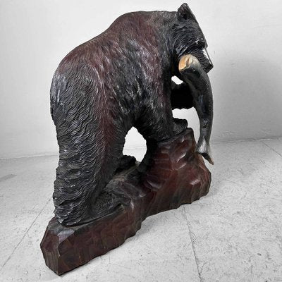 Hokkaido Artist, Kibori Kuma Bear, Japan, 1960s, Wood-DWL-1807017