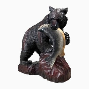 Hokkaido Artist, Kibori Kuma Bear, Japan, 1960s, Wood-DWL-1807017