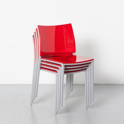 Hola Chair in in Red Stacking from Bontempi Casa-JC-1236179