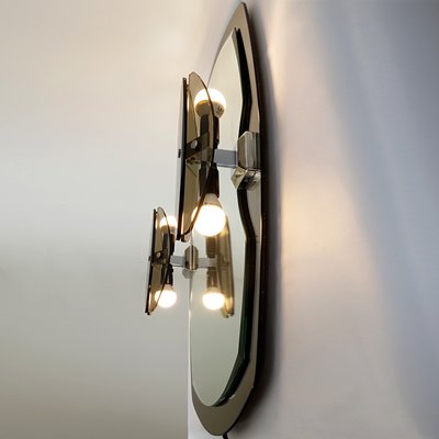 Hollywood Regency 2-Toned Mirror with Lights from Veca, 1960s-RY-694595