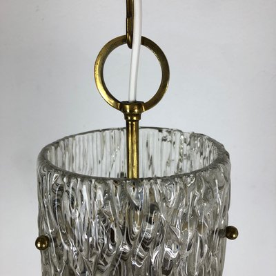 Hollywood Regency Austrian Ice Glass Hanging Light from J. T. Kalmar Lights, 1950s-QZ-1131876