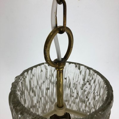 Hollywood Regency Austrian Ice Glass Hanging Light from J. T. Kalmar Lights, 1950s-QZ-1131876