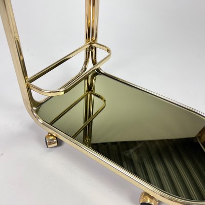 Hollywood Regency Bar Trolley with Brass and Smoked Glass, 1970s-RMX-1298325