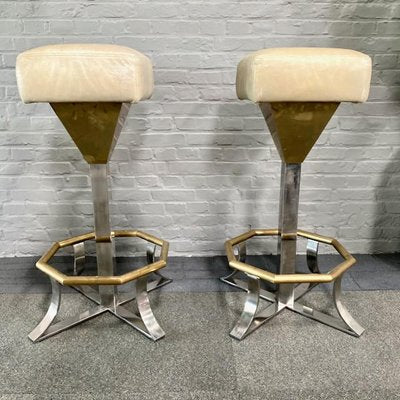 Hollywood Regency Barstools, 1970s, Set of 2-OLQ-1720347