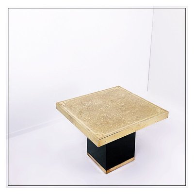 Hollywood Regency Brass Etched Side Table, 1950s-JG-1786333