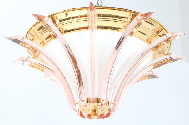 Hollywood Regency Brass Flush Mount, 1980s-MY-1362285