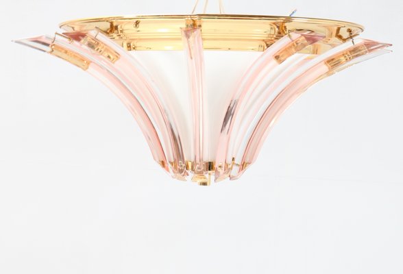 Hollywood Regency Brass Flush Mount, 1980s-MY-1362285