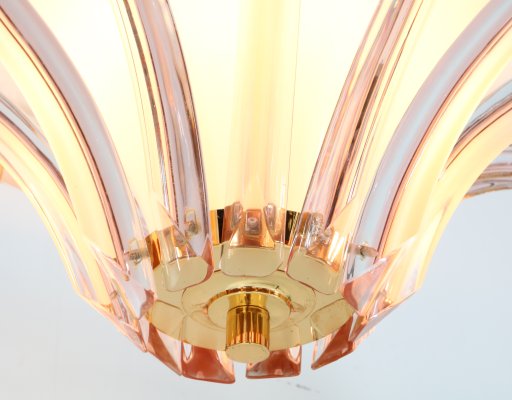 Hollywood Regency Brass Flush Mount, 1980s-MY-1362285