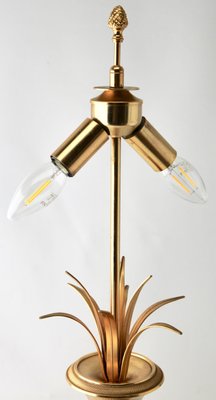 Hollywood Regency Brass Sculptural Palm Tree Table Lamp-MJY-1148760