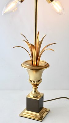 Hollywood Regency Brass Sculptural Palm Tree Table Lamp-MJY-1148760