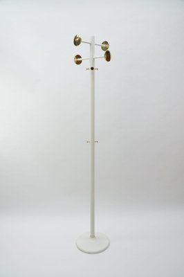 Hollywood Regency Coat Rack in White & Gold, 1960s-KQB-1060844