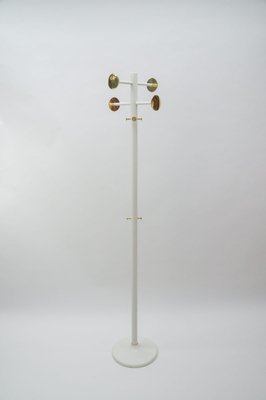 Hollywood Regency Coat Rack in White & Gold, 1960s-KQB-1060844