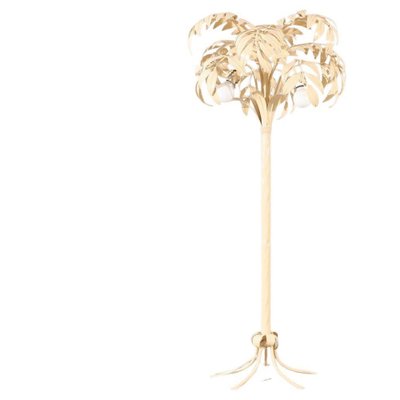 Hollywood Regency Cream White Palm Tree Floor Lamp by Hans Kögl, 1970s-RUK-1758040