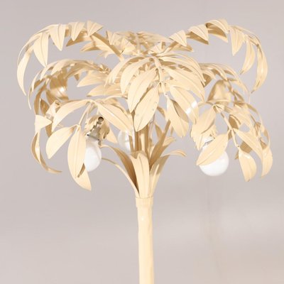 Hollywood Regency Cream White Palm Tree Floor Lamp by Hans Kögl, 1970s-RUK-1758040