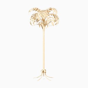 Hollywood Regency Cream White Palm Tree Floor Lamp by Hans Kögl, 1970s-RUK-1758040