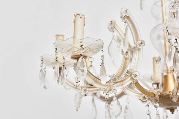 Hollywood Regency Crystal 8-Light Chandelier, 1920s-KL-620211