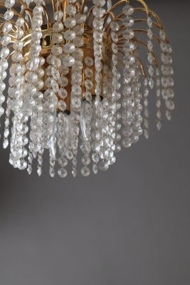 Hollywood Regency Crystal Waterfall Chandelier from Sölken Leuchten, 1970s-ESB-1794540