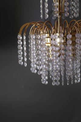 Hollywood Regency Crystal Waterfall Chandelier from Sölken Leuchten, 1970s-ESB-1794540