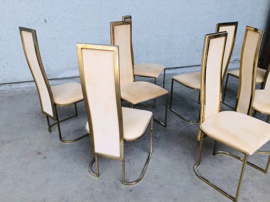 Hollywood Regency Dining Chairs from Belgo Chrom, 1970s, Set of 8-RQV-789406