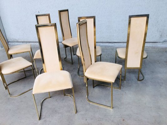 Hollywood Regency Dining Chairs from Belgo Chrom, 1970s, Set of 8-RQV-789406