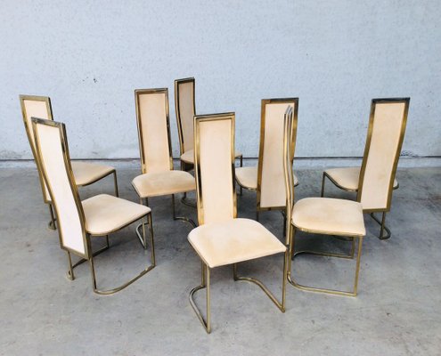 Hollywood Regency Dining Chairs from Belgo Chrom, 1970s, Set of 8-RQV-789406