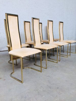 Hollywood Regency Dining Chairs from Belgo Chrom, 1970s, Set of 8-RQV-789406