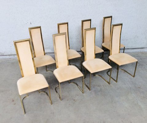 Hollywood Regency Dining Chairs from Belgo Chrom, 1970s, Set of 8-RQV-789406