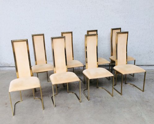 Hollywood Regency Dining Chairs from Belgo Chrom, 1970s, Set of 8-RQV-789406