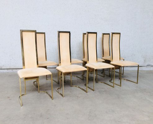 Hollywood Regency Dining Chairs from Belgo Chrom, 1970s, Set of 8-RQV-789406