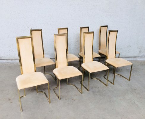 Hollywood Regency Dining Chairs from Belgo Chrom, 1970s, Set of 8-RQV-789406