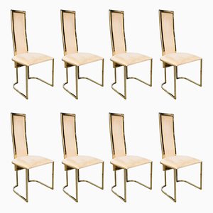 Hollywood Regency Dining Chairs from Belgo Chrom, 1970s, Set of 8-RQV-789406