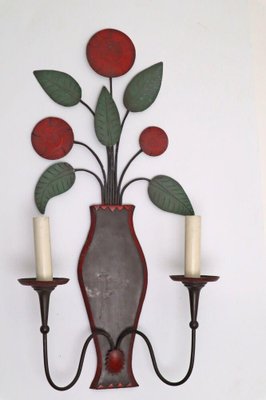 Hollywood Regency Floral Wall Lamp-ESB-1376504