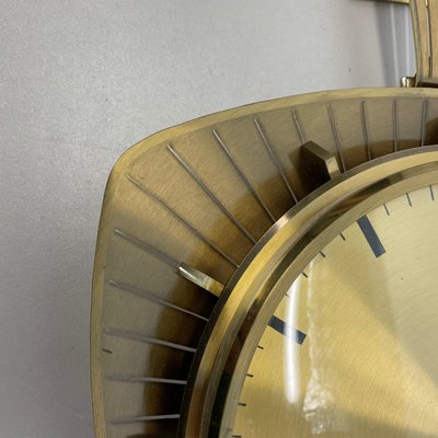 Hollywood Regency German Brass Wall Clock from Atlanta Kienzle, 1950s-QZ-1290483